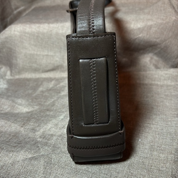 Cole Haan Structured Shoulder Dark Brown Leather Bag - Picture 4 of 13